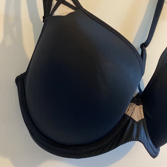 32E 32DD Paramour Felina Sexy Black Amaranth Underwire Mesh High Quality Bra EUC - Picture 9 of 16